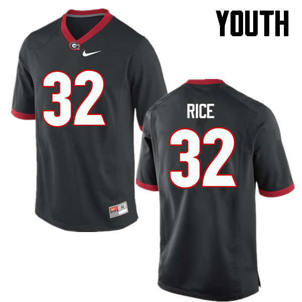 Youth Georgia Bulldogs #32 Monty Rice College Football Jerseys-Black